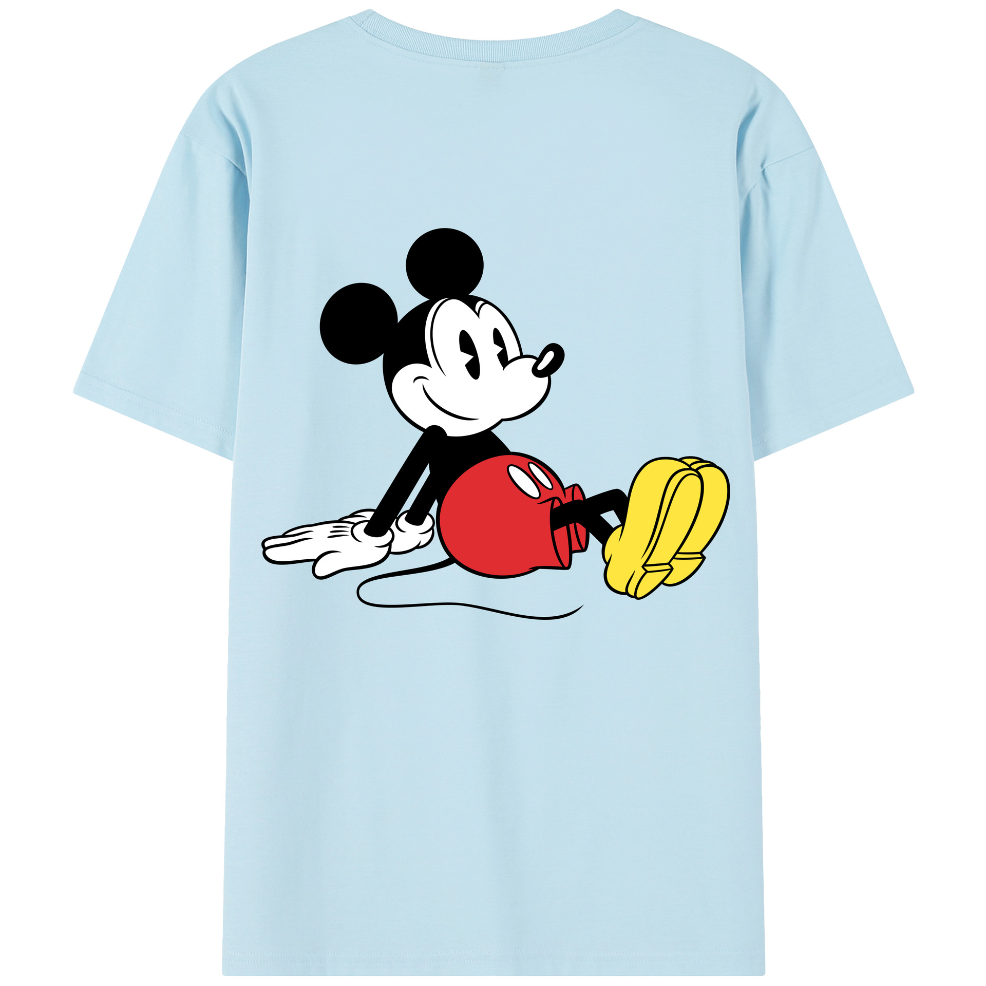 （画像用） ミッキーマウス Mickey Mouse 綿100％半袖Tシャツ（背面プリント）